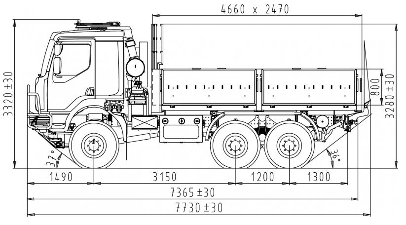 6×6 Cargo truck with cargolift platform – Tatra Defence Industrial